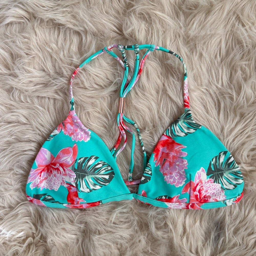 Tropical Floral Bikini Top